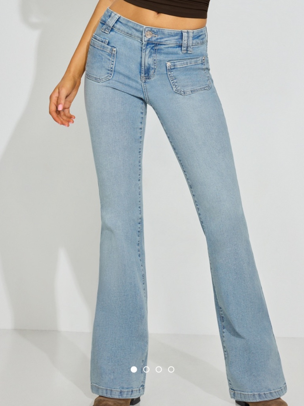 Garage Light Blue High-Rise Flare Jeans